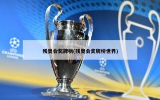 残奥会奖牌榜(残奥会奖牌榜世界)