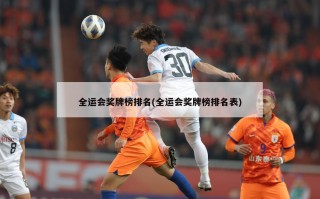 全运会奖牌榜排名(全运会奖牌榜排名表)
