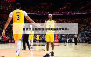 伦敦奥运金牌榜(伦敦奥运金牌明细)