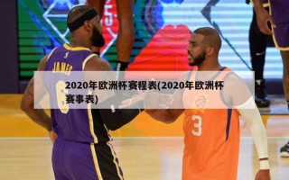 2020年欧洲杯赛程表(2020年欧洲杯赛事表)