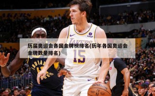 历届奥运会各国金牌榜排名(历年各国奥运会金牌数量排名)
