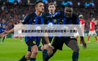 历届欧洲杯冠军(历届欧洲杯冠军一览表)