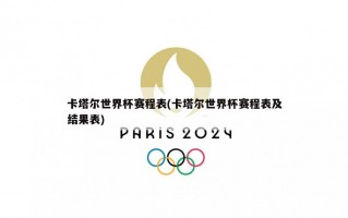 卡塔尔世界杯赛程表(卡塔尔世界杯赛程表及结果表)