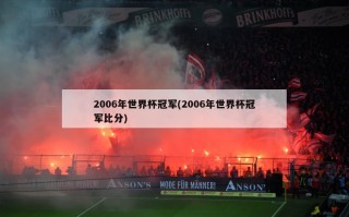 2006年世界杯冠军(2006年世界杯冠军比分)