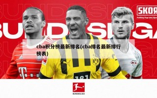 cba积分榜最新排名(cba排名最新排行榜表)