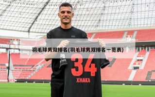 羽毛球男双排名(羽毛球男双排名一览表)